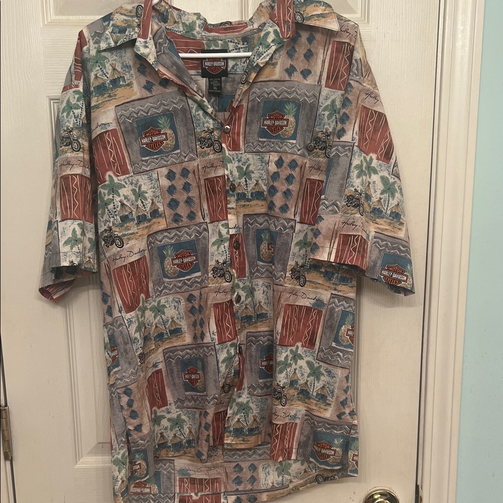 Harley-Davidson Tropical Patchwork Men's Shirt